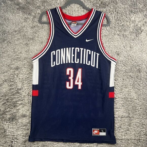 Rare Vintage Nike Ray Allen UCONN Connecticut Huskies Basketball Jersey Large